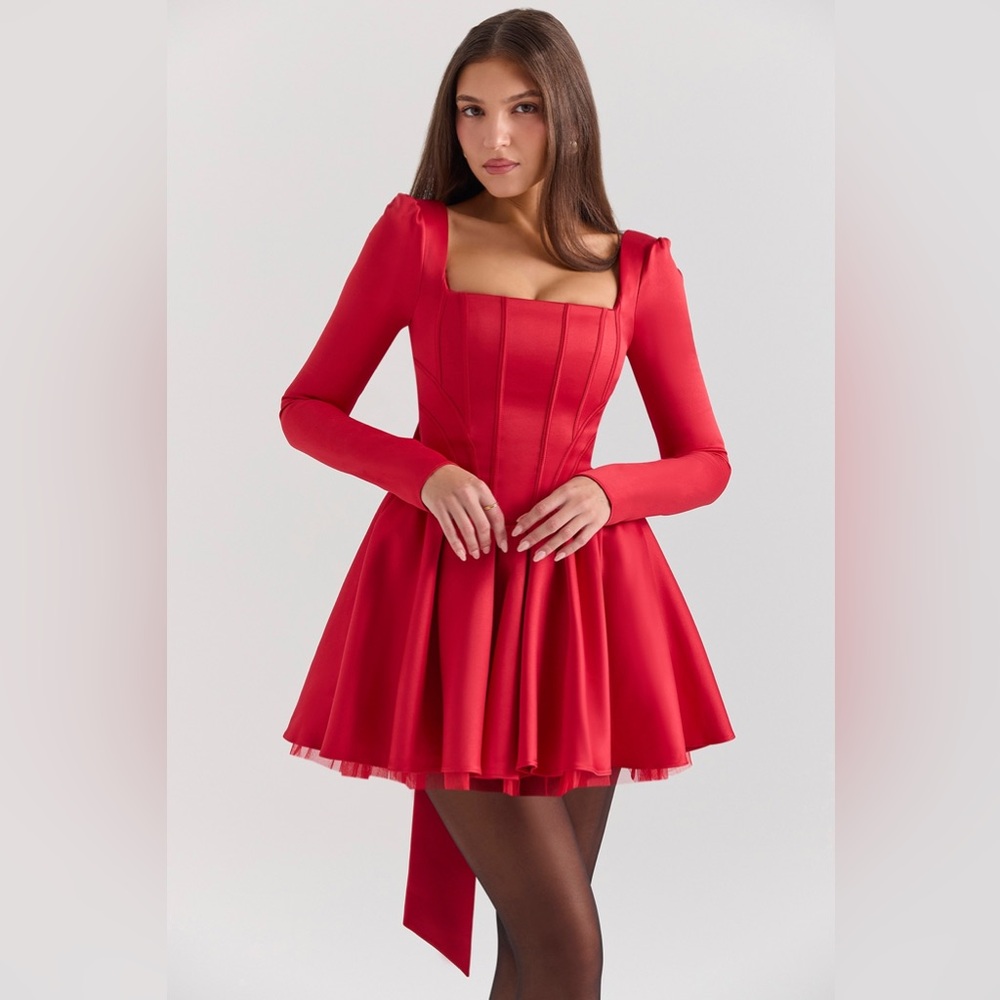House of CB Red Long Sleeve Dress - Picture 11 of 11